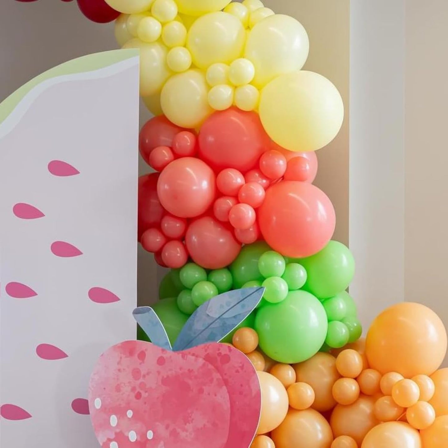 Pink and Yellow Balloons, 12 Inch Retro Blush Yellow Balloons, Dusty Pink Maca Orange Latex Balloon for Girls Boho Daisy Groovy Fall Birthday Bridal Shower Wedding Engagement Thanksgiving Party Decor