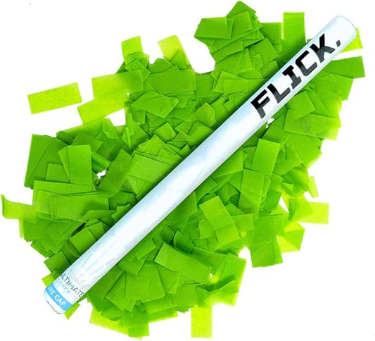 Ultimate Confetti - 8 Pack Light Green Confetti Wands - Handheld 14" Biodegradable Tissue Paper Confetti Flick Sticks For Wedding, Birthday, Parties & Live Events - 2 Handfuls, 1.5 oz Each Stick