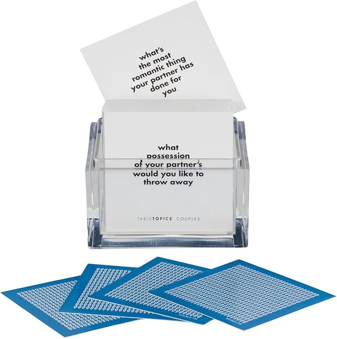 TableTopics Couples Conversation Cards for Romantic Partners with 135 Questions for Date Nights & Intimate Talks, Anniversary & Valentine's Day Gift