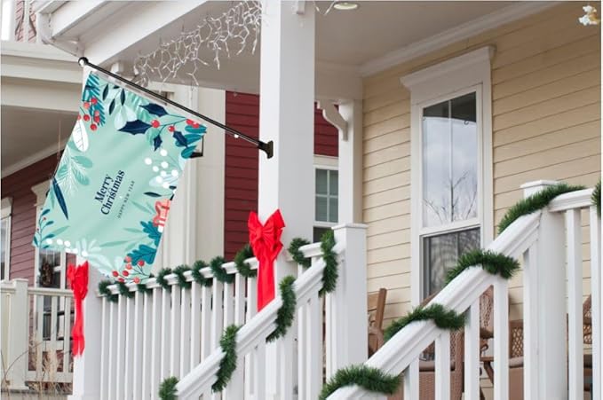 AGAS Christmas Flag 3x5 Outdoor, Merry Christmas and Happy New Year Flags with Brass Grommets - 200 Denier Nylon Large Welcome Signs Banners Gifts for Outdoor Wall Decorations For Winter Holiday Parties, Home Decor, Shops