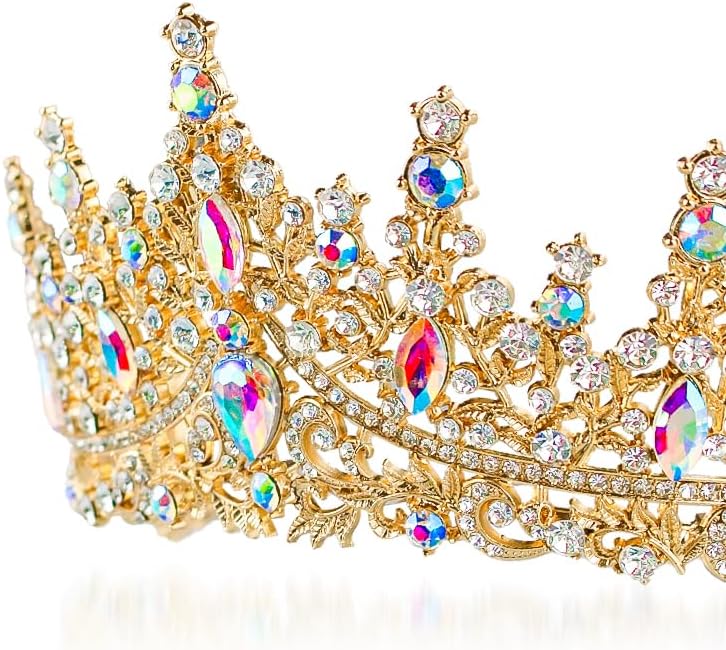 Tiaras and Crowns for Women Crystal Princess Tiaras Rhinestone Queen Crowns For Wedding Bridal Birthday Prom Pageant Party (Tiara 100)
