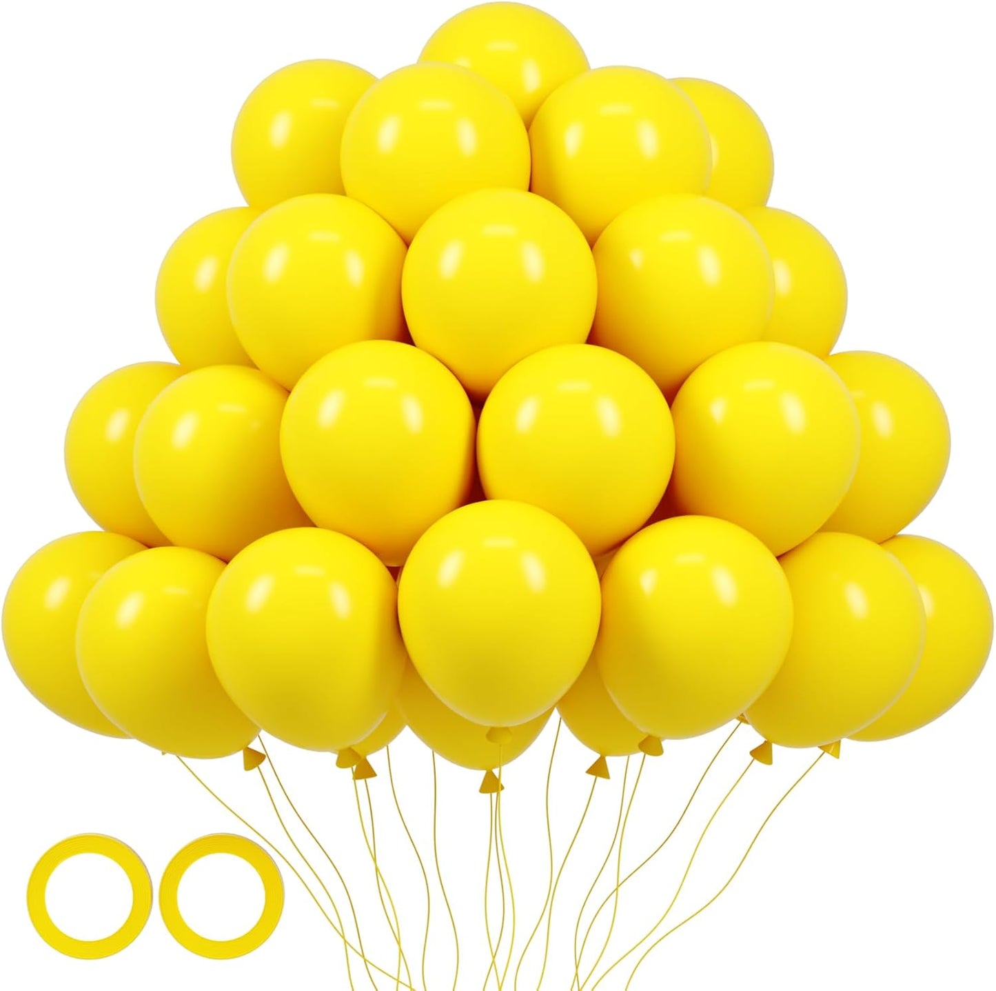 105pcs Lemon Yellow Balloons 12inch Party Latex Balloons for Boys Girls Birthday Baby Shower Gender Reveal Wedding Sunflower Party Decorations