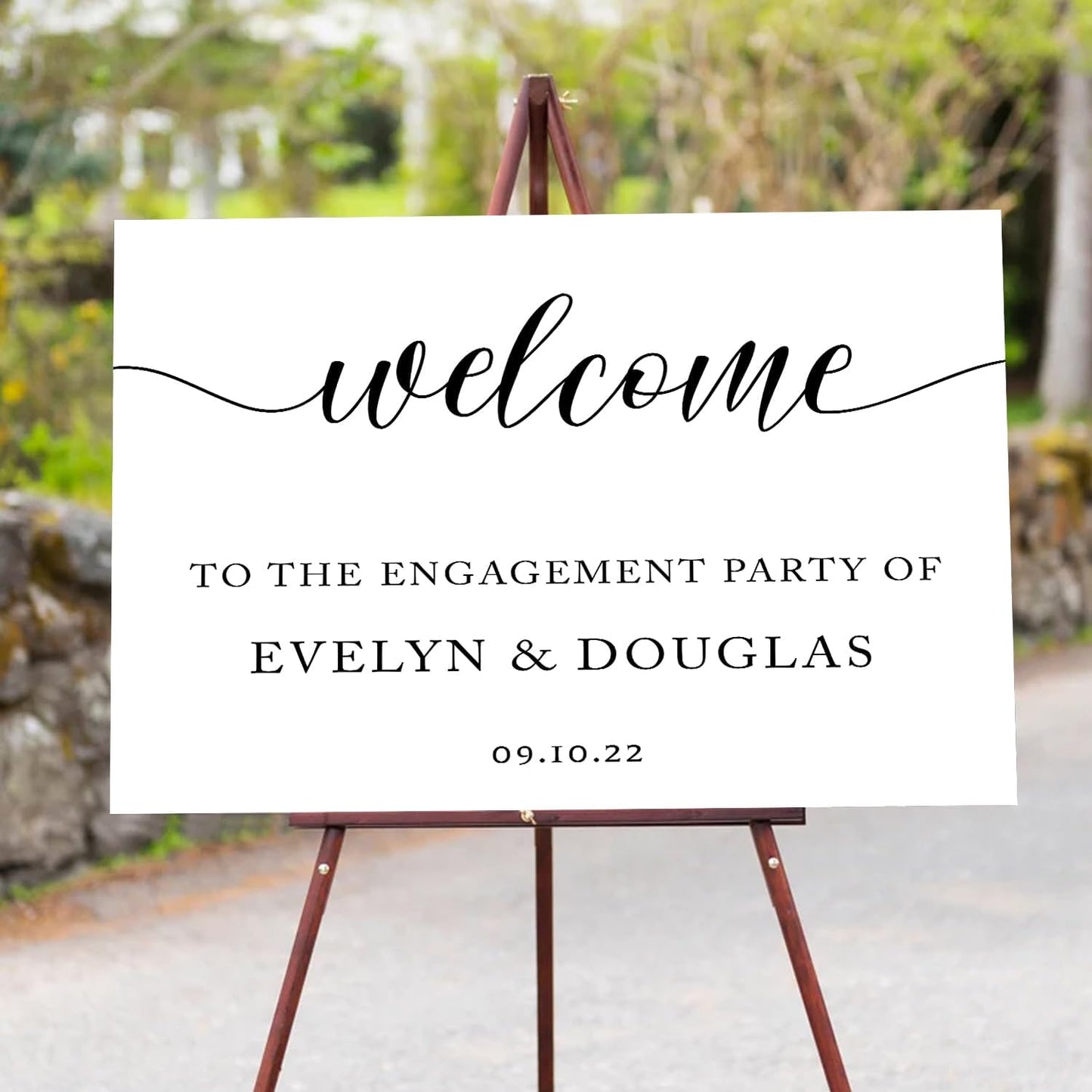 Welcome To Our Engagement Party Sign, Engagement Party Sign, Horizontal Engagement Sign, Welcome To Our Wedding Sign, Engagement Signs For A Party