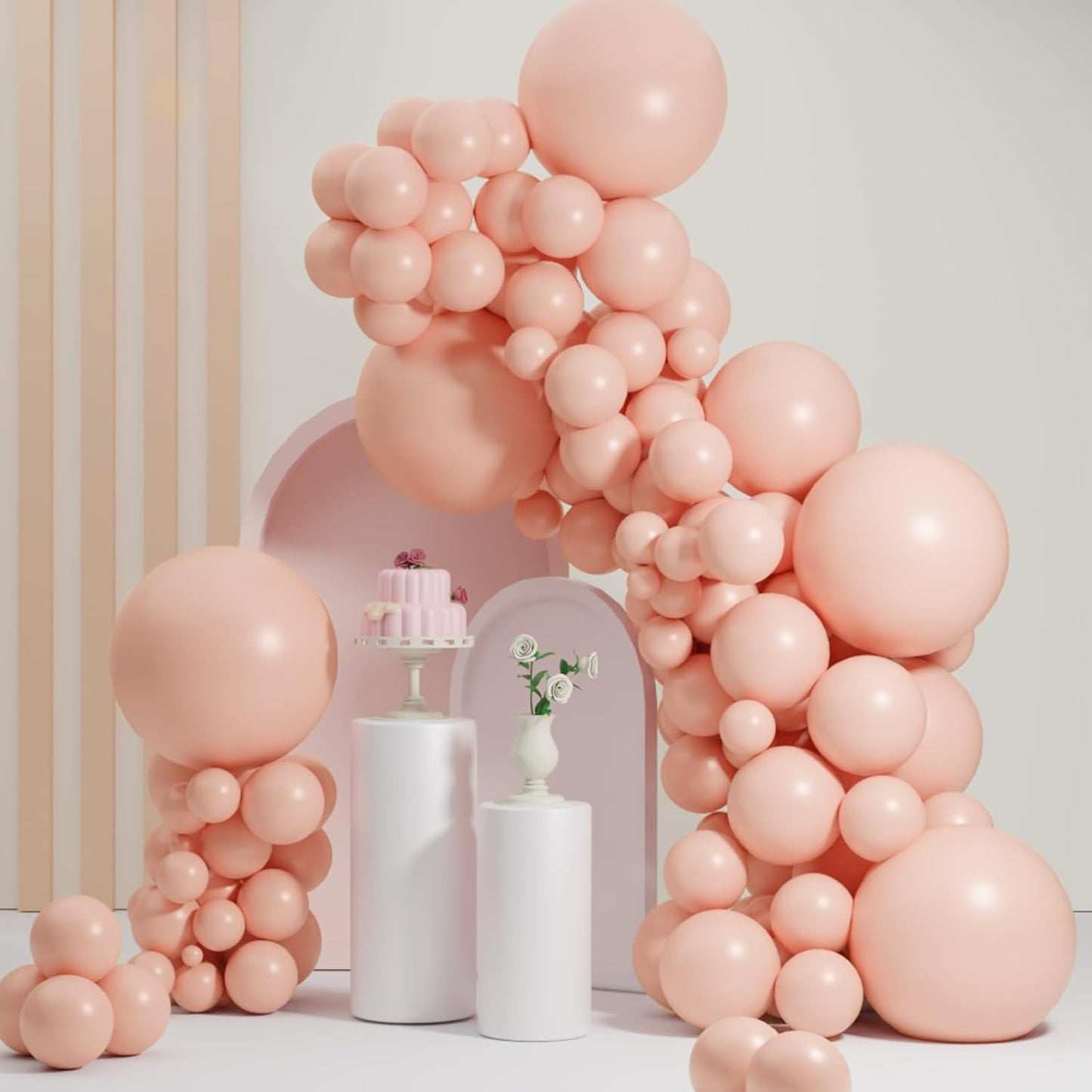 Peach Blush Balloons - Peach Blush Balloons Different Sizes 18 12 10 5 Inches, Nude Balloon Garland Arch for Safari Party Birthday Baby Shower Bridal Shower Neutral Decorations