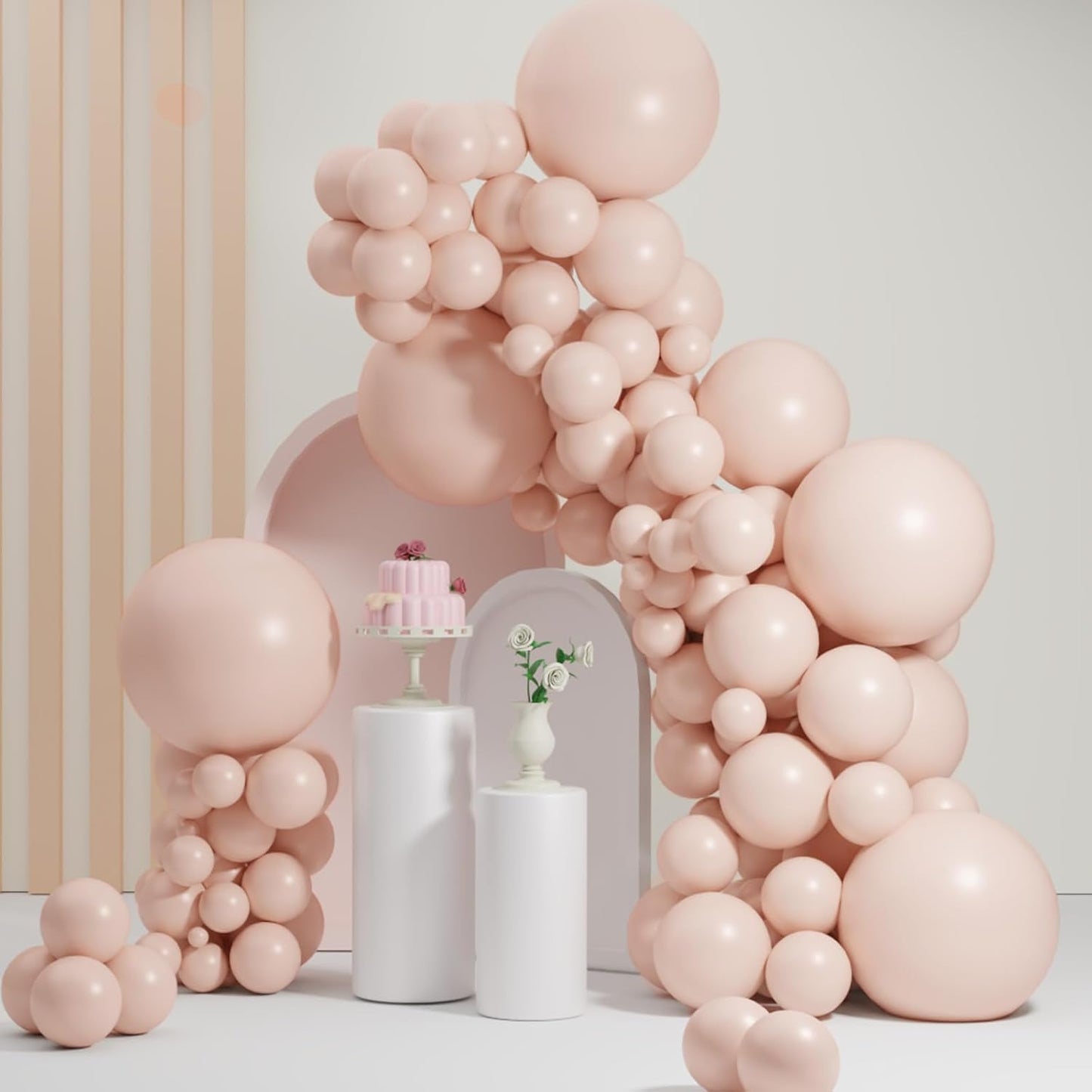 Champagne Balloons - Champagne Balloons Different Sizes 18 12 10 5 Inches, Nude Balloon Garland Arch for Safari Party Birthday Baby Shower Bridal Shower Neutral Decorations