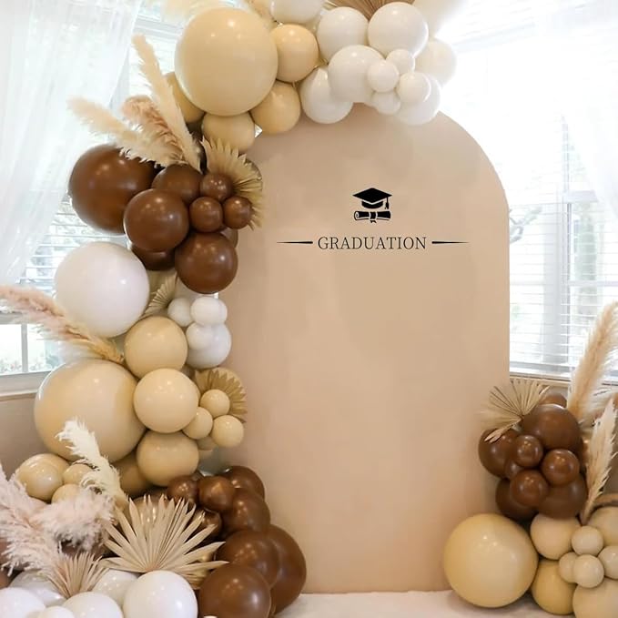 Boho Brown Balloon Garland Arch Kit, 167Pcs Latex Neutral Balloons Different Sizes 18 12 10 5 inch for Baby Shower Birthday Bridal Shower Wedding Party Decorations