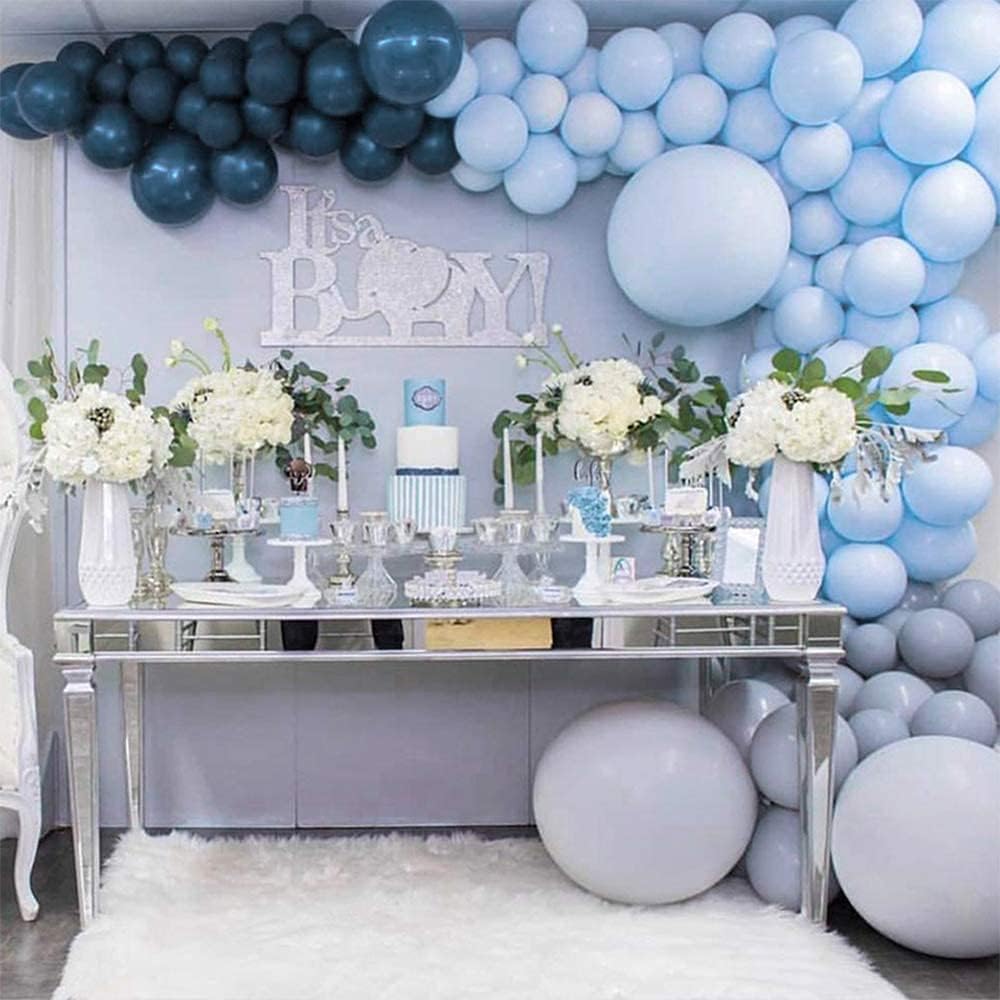 BEISHIDA 50Pcs Light Blue Party Balloons 5 Inch Light Blue Balloon Matte Latex Ballon White Round Balloons for Party Birthday Wedding Graduation Anniversary Baby Shower