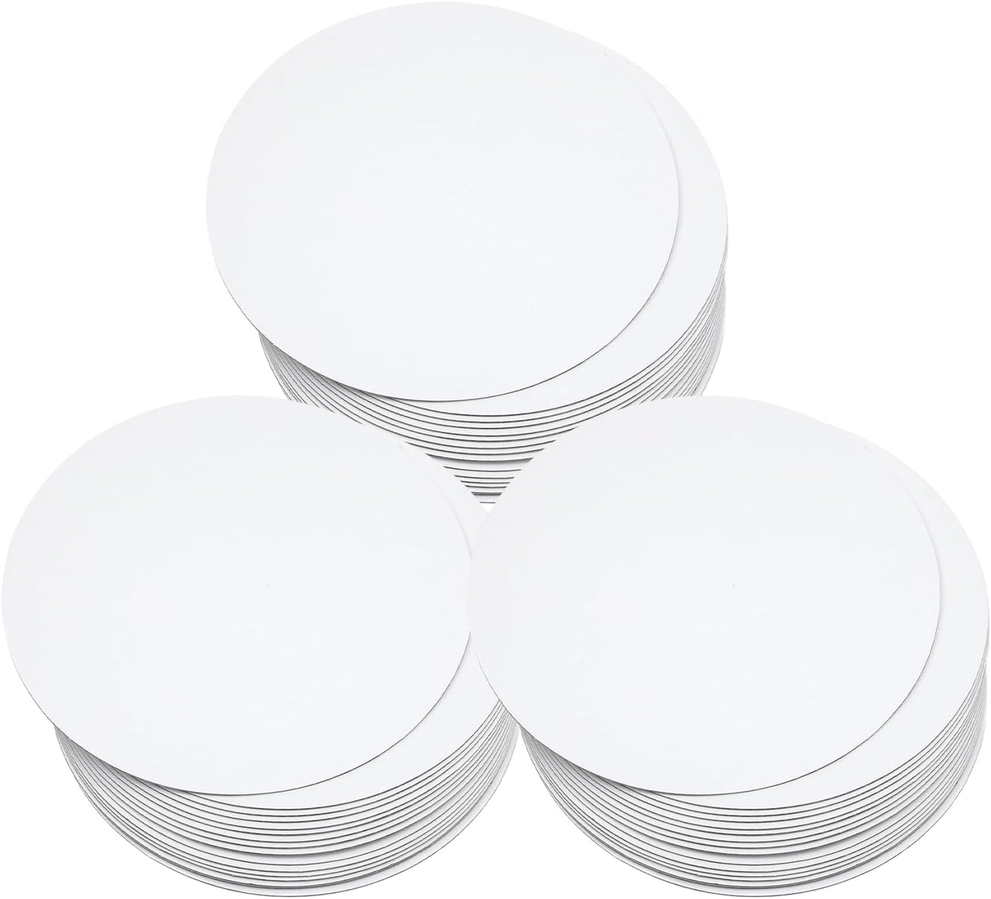 qiqee 70-Packs White Cake Boards Round 10 Inch Circles Rounds Base Food-Grade Cardboard Cake Plate（Thinner But Stronger）
