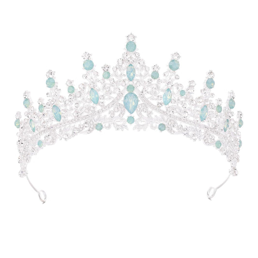 Baroque Tiara for Women Crystal Queen Crowns Rhinestone Princess Tiaras for Girl Wedding Headband for Bride Hair Accessories for Halloween Costume Birthday Party Prom Mother's Gifts