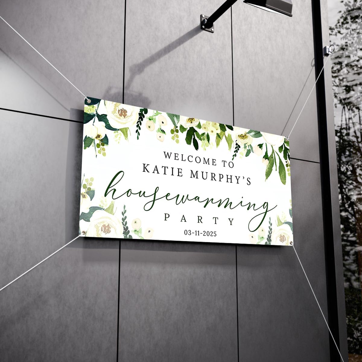 Personalized Housewarming Party Welcome Banner Decorations Double Sided Printing And Various Sizes #1