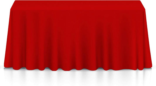 Lann's Linens - 90" x 156" Premium Tablecloth for Wedding/Banquet/Restaurant - Rectangular Polyester Fabric Table Cloth - Red