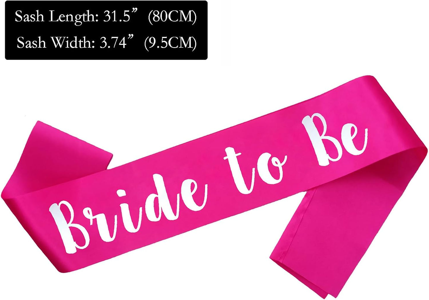 Bride to Be Sash, Hot Pink Bachelorette Sashes Engagement Gifts for Bachelorette Party, Bridal Shower & Wedding Party
