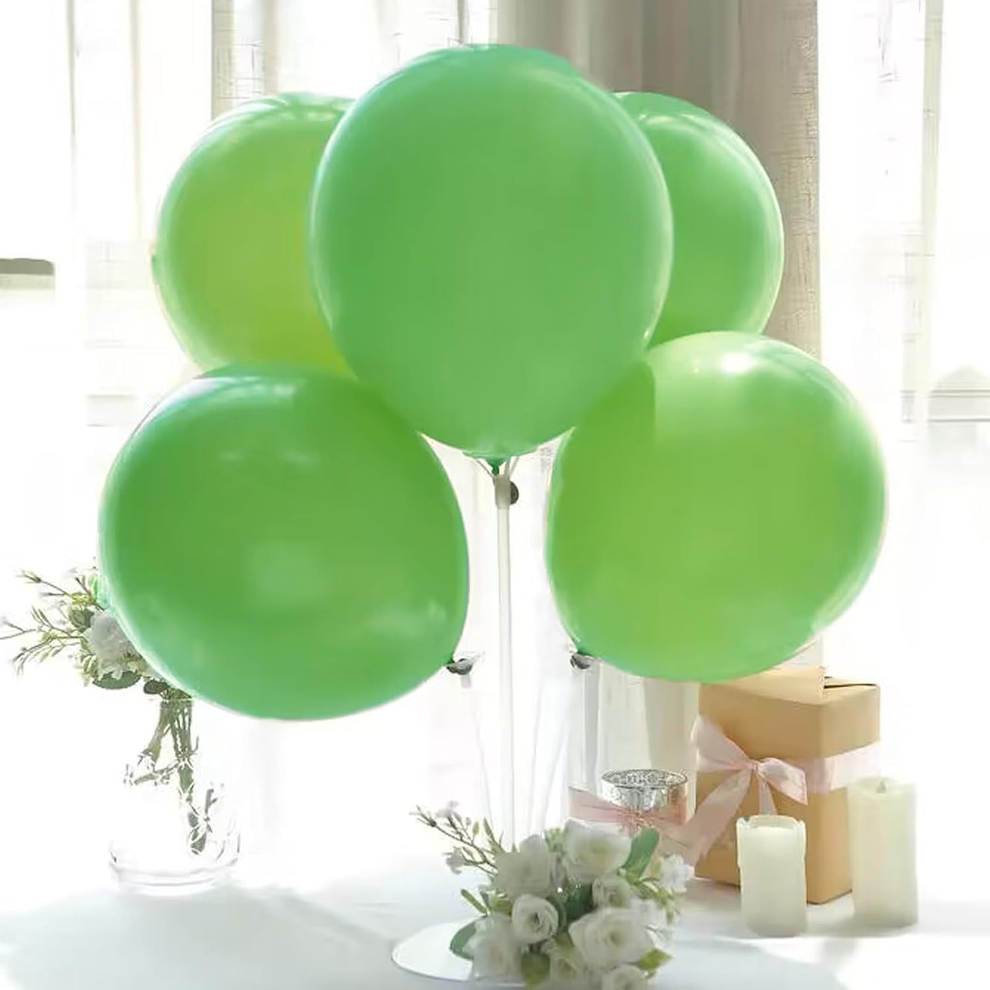 Green Balloons Different Sizes 18 12 10 5 Inches, Scmdoti Spring Green Balloons, Greens Balloon Garland Arch for Spring Party Birthday Baby Shower Bridal Shower Wedding Decorations(SpringGreen)
