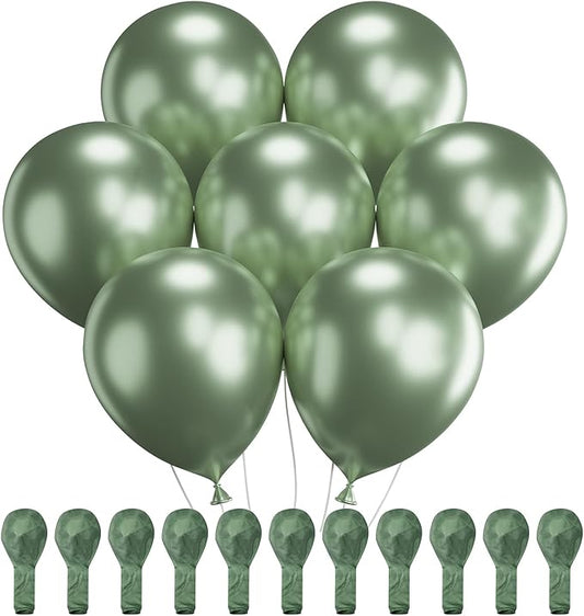 Mr. Pen- Metallic Balloons, 12 Inch, 54 Pack, Metallic Green Balloons