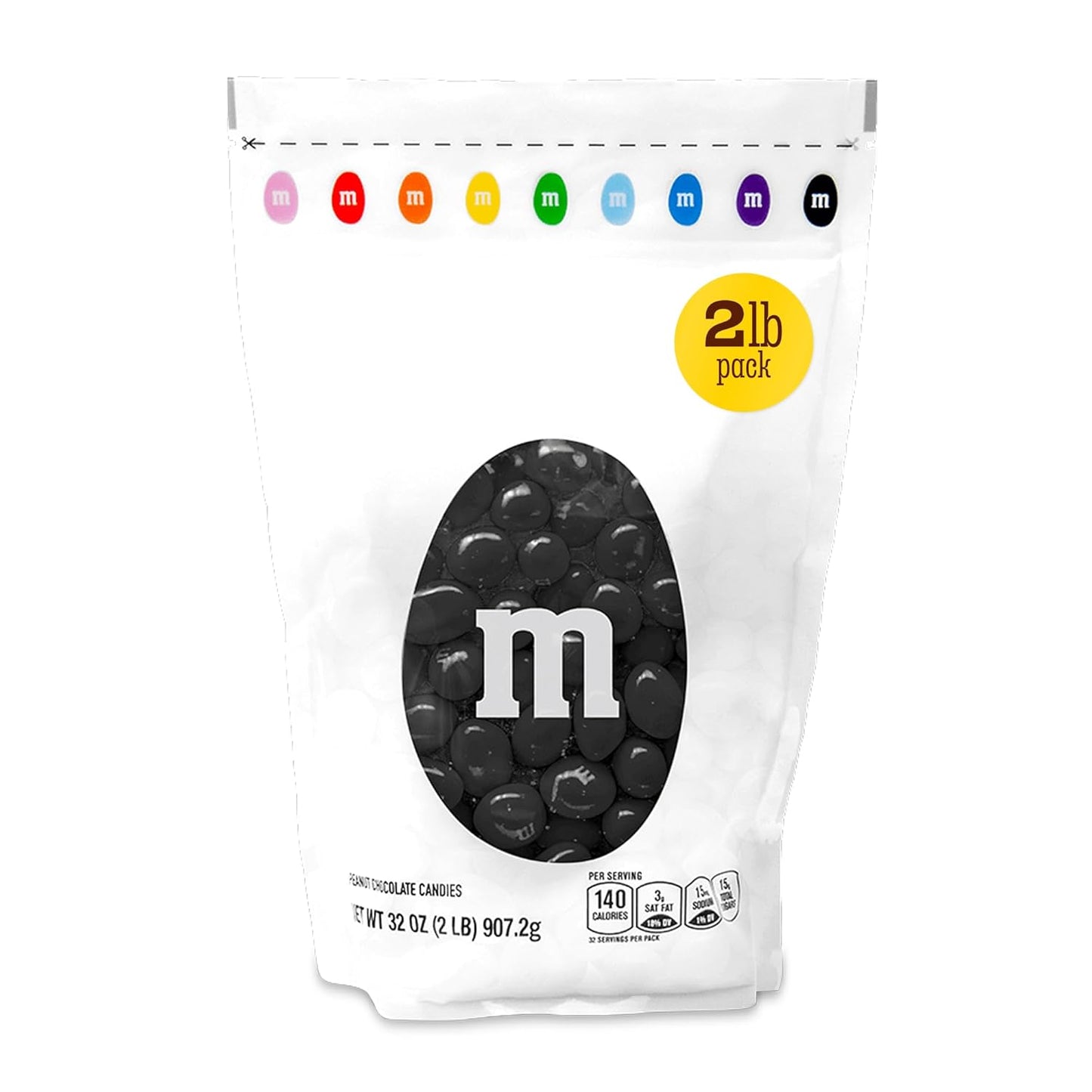 M&M’S WORLD Peanut Black Chocolate Candy-2lbs of Bulk Candy in Resealable Pack for Easter,Candy Buffet,Birthday Parties,Theme Meetings,Candy Bar,Sweet Stuff for DIY Party Favors or Edible Decoration