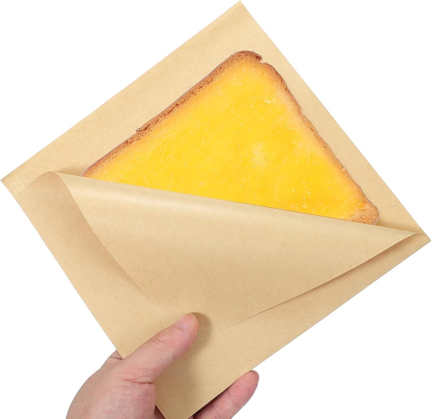 uxcell 200pcs Pastry Bags, 7.9 x 7.9 Inch Greaseproof Double Open Paper Wrappers Sandwich Bags for Donut Sandwich Pretzel Snacks Cookies, Kraft Paper