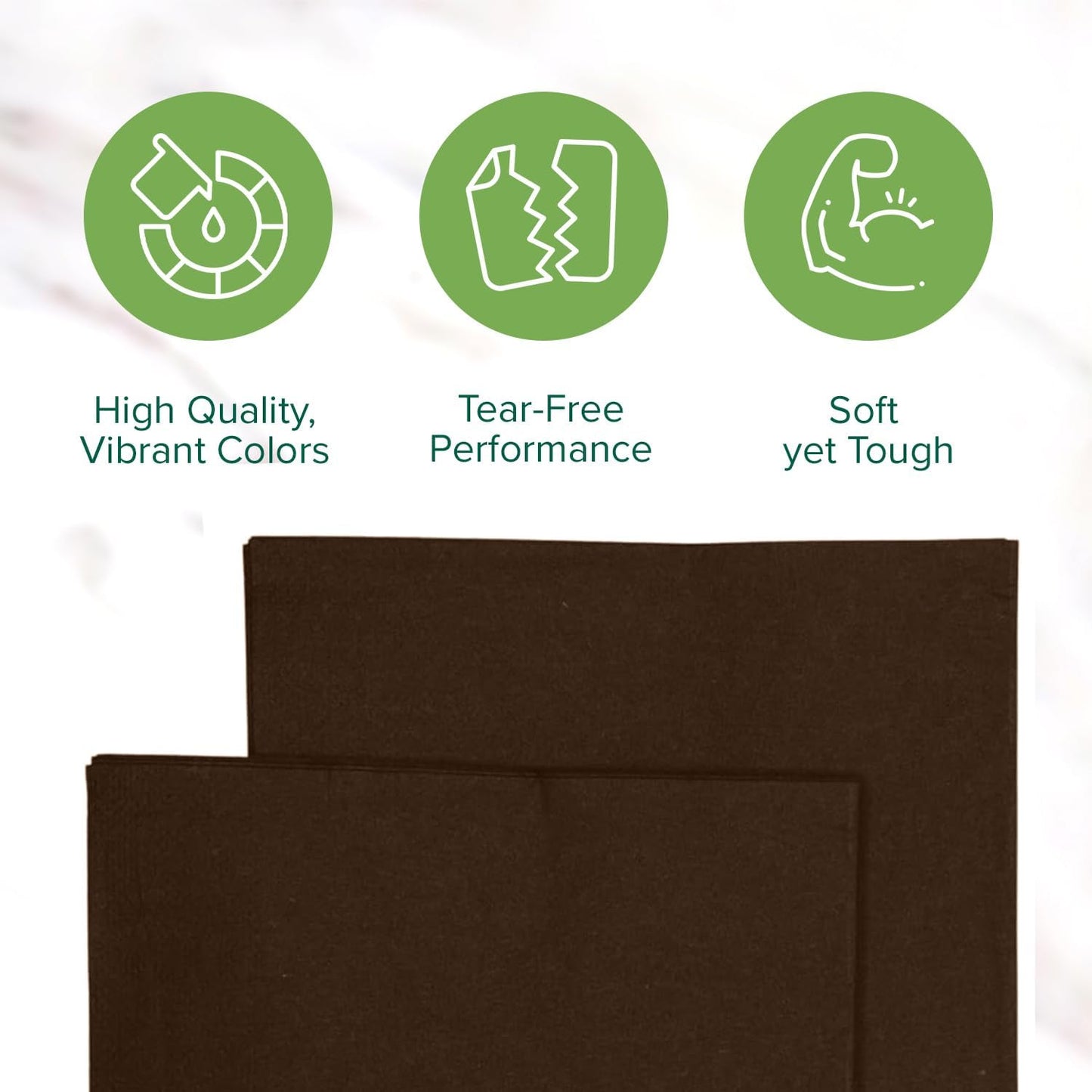 SimuLinen Brown Beverage Napkin - Disposable and Absorbant - Party Napkin/Cocktail napkins - Pack of 100