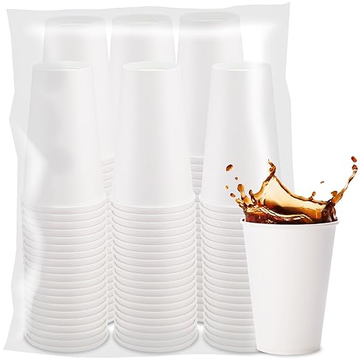 Freshware Coffee Cups 16 oz [1000 Pack] Disposable Paper Cups for Hot or Iced Coffee Cup, Slushie Cup, Milkshakes, Smoothies, and Tea