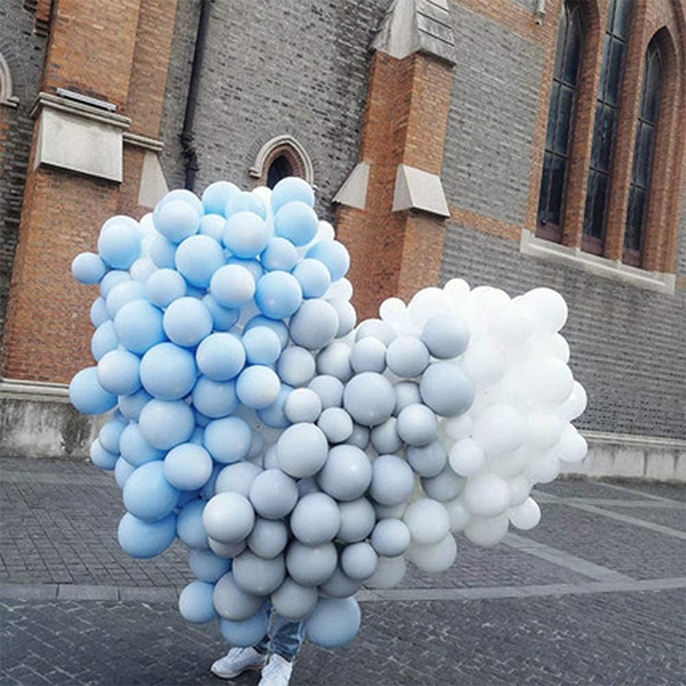 BEISHIDA 50Pcs Light Blue Party Balloons 5 Inch Light Blue Balloon Matte Latex Ballon White Round Balloons for Party Birthday Wedding Graduation Anniversary Baby Shower