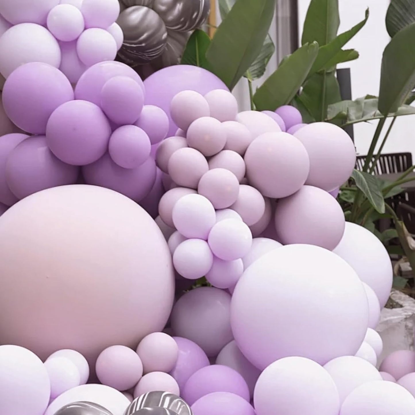 105pcs Lilac Purple Balloons 12inch Party Latex Balloons for Birthday Graduation Baby Shower Anniversary New Year Holiday Party Decorations