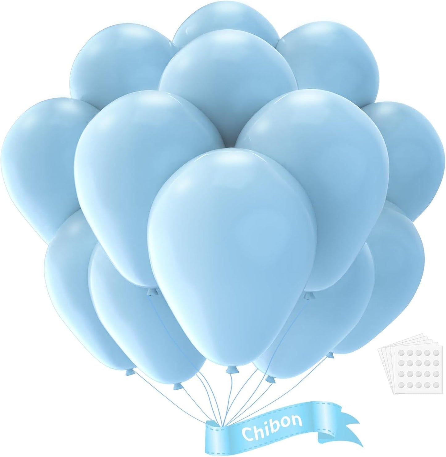 Blue Latex Balloons, 150pcs 5 inches Round Helium Light Blue Balloons for Birthday Baby Shower Wedding Birthday Party Decorations