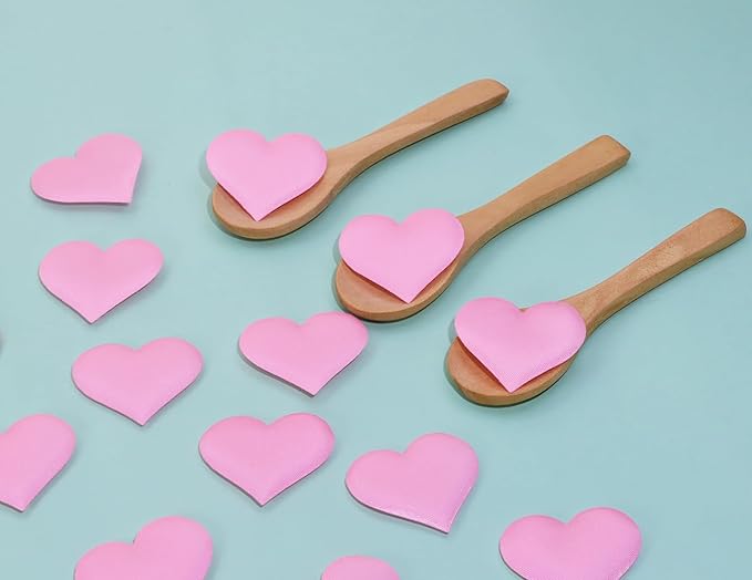 ONLYKXY 200Pcs 3.5cm Big Sponge Confetti Decor Glitter Flower Heart Shape Petals Table Decoration for Wedding Party Valentine's Day Scatter Ponge Petal Confetti (Pink)