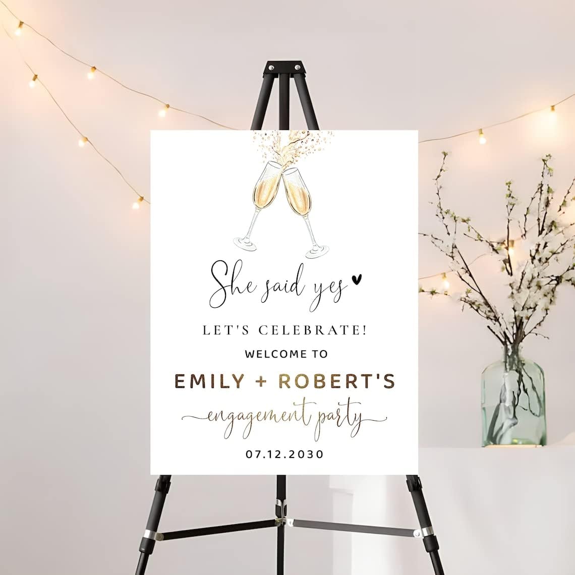 Personalized Engagement Welcome Sign, Engagement Party Sign, Engagement Decor, Engagement Decorations, Engagement Sign, Engaged Sign, We Are Engaged Welcome Sign #09