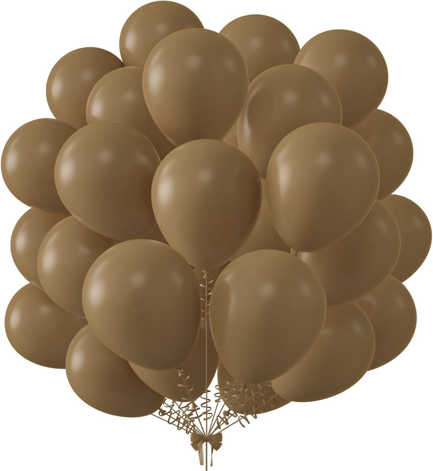 KALOR 10 Inch Retro Khaki Balloons, 100 Pcs Latex Helium Balloons for Kid's Birthday Party Baby Shower Wedding Graduation Graduation Party Decorations