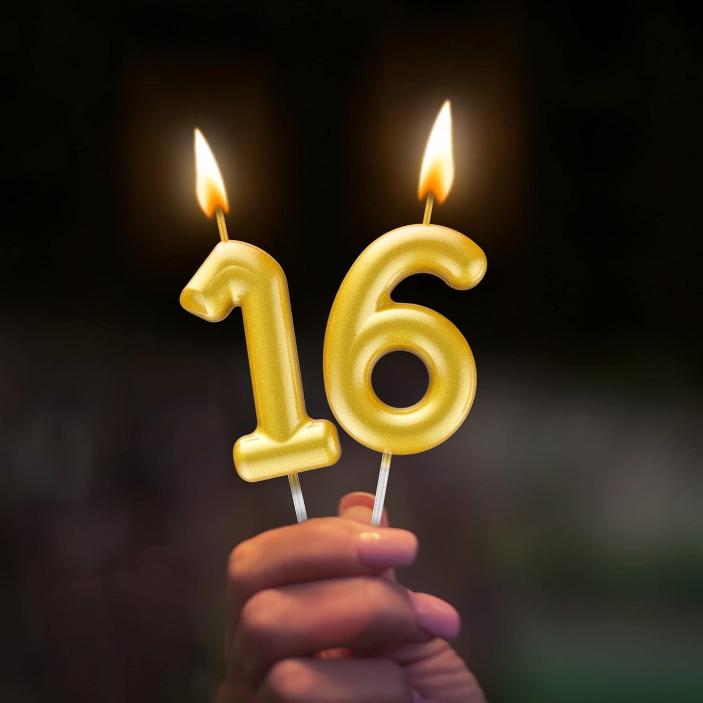 Gold Number 19 Candle Happy Birthday 3D Number Candles for Birthday Cake Party Decoration Wedding Anniversary Celebration Supplies