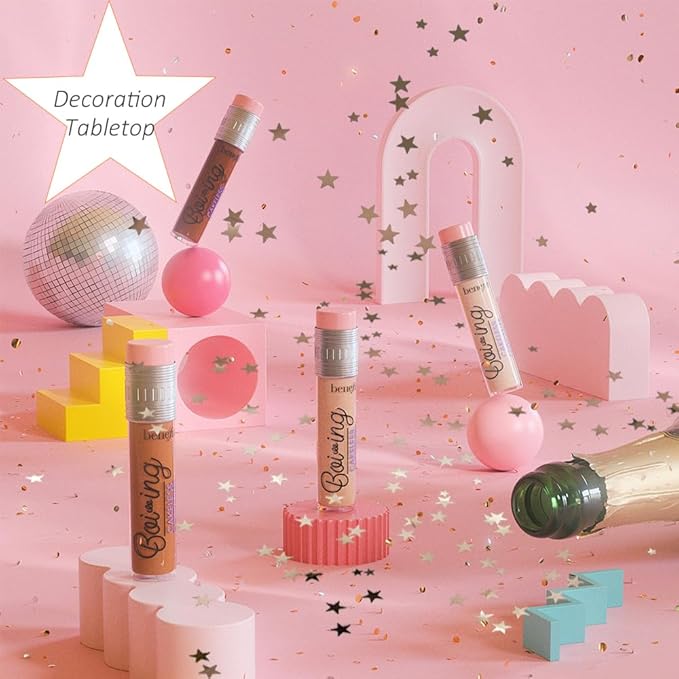 Ruidee 60g Star Confetti Metallic Foil Stars Table Confetti Metallic Foil Stars Sequin for Halloween Birthday Wedding Festival Party DIY(Rose Gold)