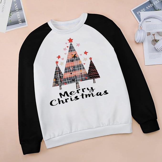 LOAIHA Christmas Sweatshirts for Women Christmas Tree Graphic Shirt Xmas Long Sleeve Merry Christmas Pullover Blouse