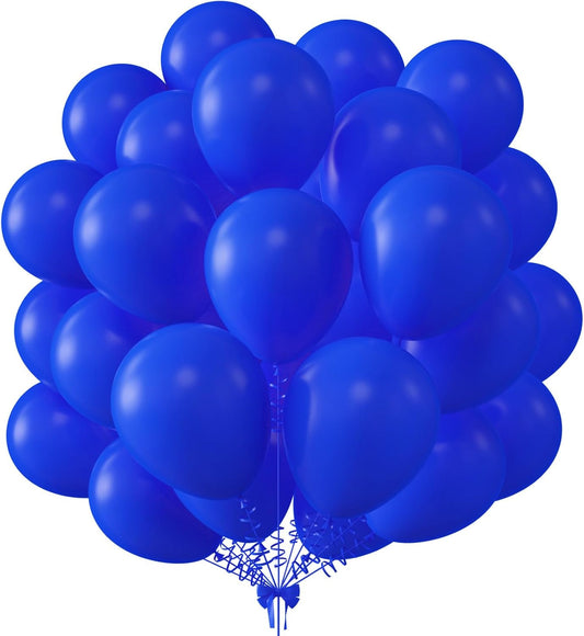 KALOR 10 Inch Royal Blue Balloons, 100 Pcs Latex Helium Balloons for Birthday Party Baby Shower Wedding Graduation Graduation Party Decorations