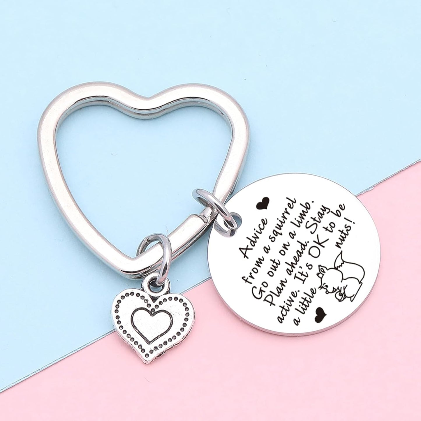 7RVZM Squirrel Decor Squirrel Lovers Gifts For Mom Squirrel Whisperer Keychain Cousin Keychain