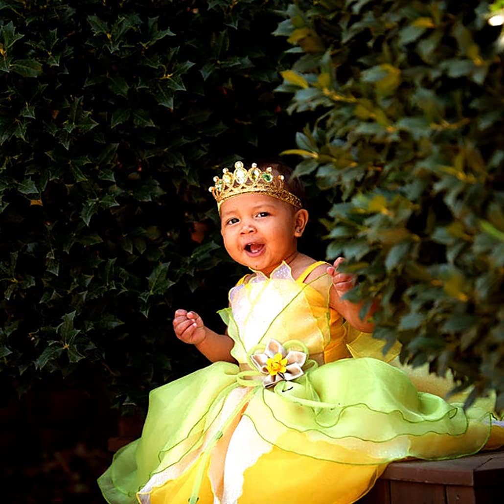 Girls Costume Accessories Princess Tiana Dress up Accessories for Girls Tiana Crown Halloween Christmas Party Favors for Kids