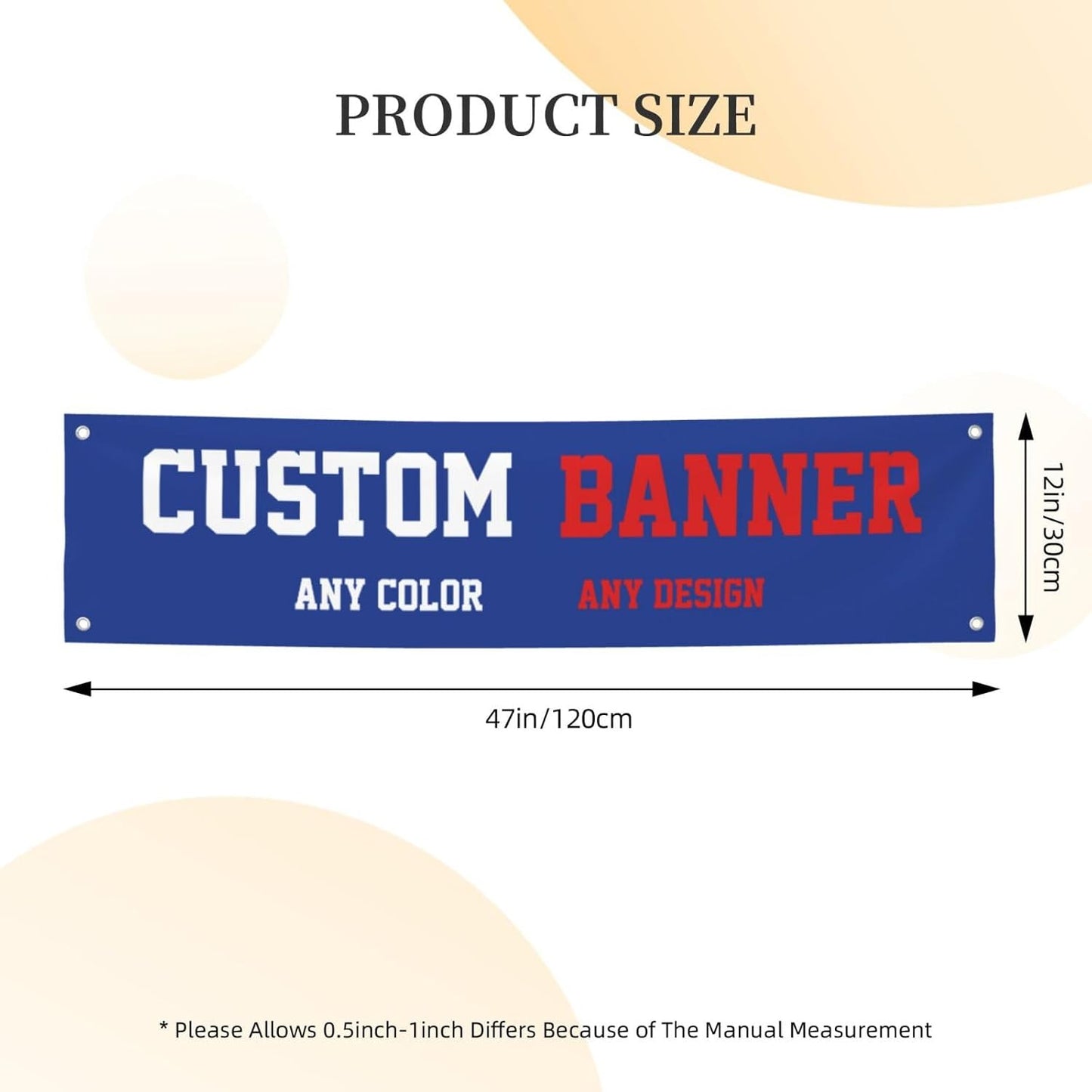 Custom Banners And Signs 4x1 Ft,Personalized Banner With Photo/Text, Banners Customized For Business Birthday Graduation Parties Indoor Outdoor