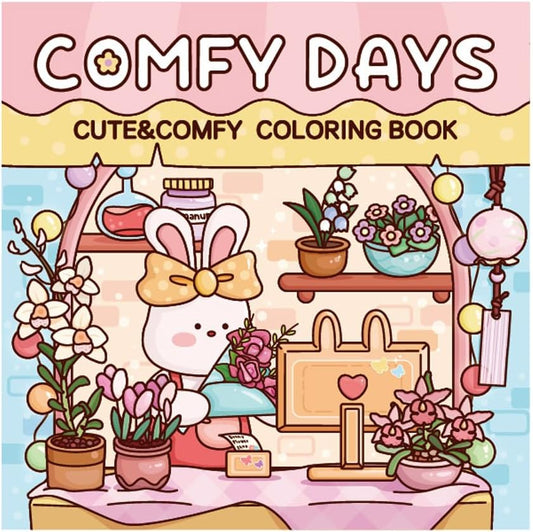 Adorable Coloring Book for Kids Ages 4–8: 40 Unique Single-Sided Pages to Prevent Bleed-Through | Thick Paper for Markers & Crayons | Screen-Free Learning Fun & Family Creative Gift (Comfy Days)