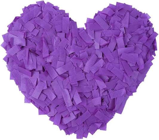[6 Pack] 12 Inch Biodegradable Purple Confetti Poppers | Confetti Cannons for Wedding Celebration, Birthday PartyChristmas Eve and New Year Celebration