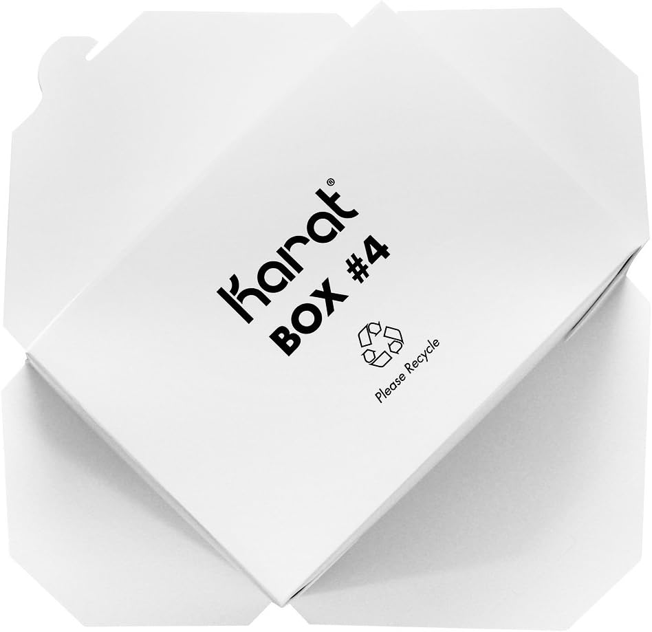 Karat FP-FTG110W 110 fl.oz. 7.8" x 5" X 3.5" Fold-to-Go Box #4 (Pack of 160)