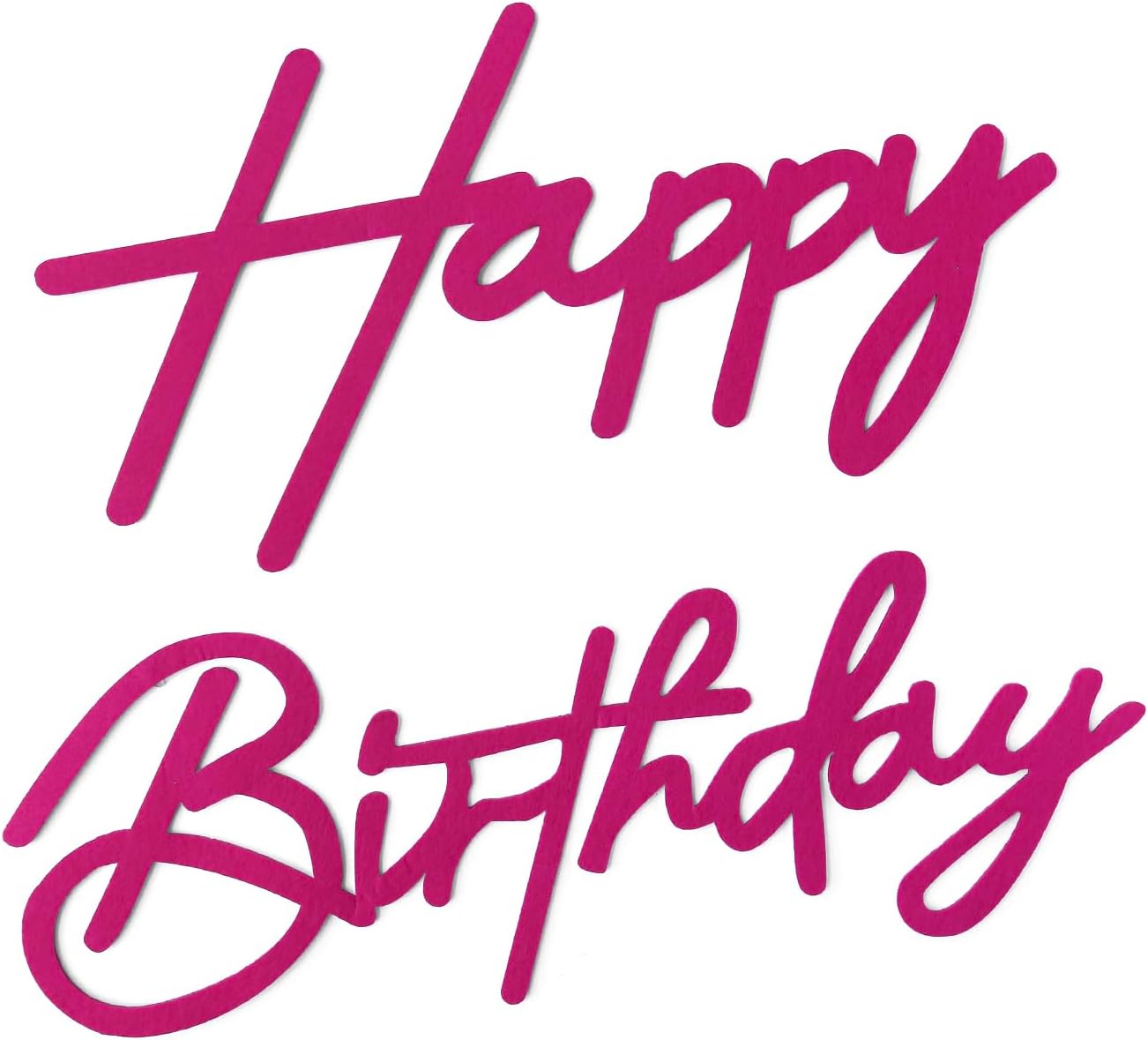 Hot Pink Happy Birthday Sign for Backdrop - Felt Happy Birthday Letters for Balloon Arch Party Backdrop Decorations Large Reuseable Signs for Baby Girl Women Party Baby Shower