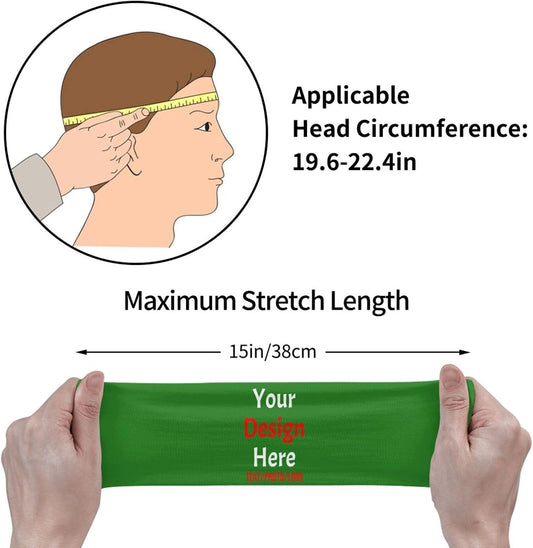 Custom Sweatbands for Men Women, Design Your Own Text Name Image Photo Personalized Sports Headbands