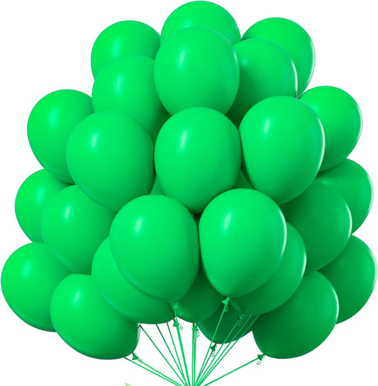 PartyWoo Green Balloons 100pcs 12 Inch Green Latex Helium Balloons for Birthday Baby Shower Graduation Engagement Wedding Dinosaur Jungle Golf Football Baseball Theme Party Decorations Green-Y24