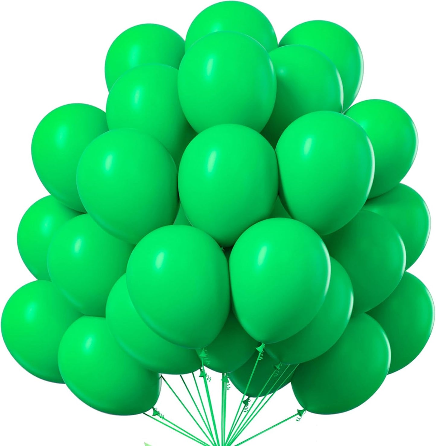 PartyWoo Green Balloons 101 pcs 12 Inch Kelly Green Balloons for Birthday Christmas Jungle Safari Forest Fruit Party Decoration Baby Shower Anniversary Party Decorations Green-Y24