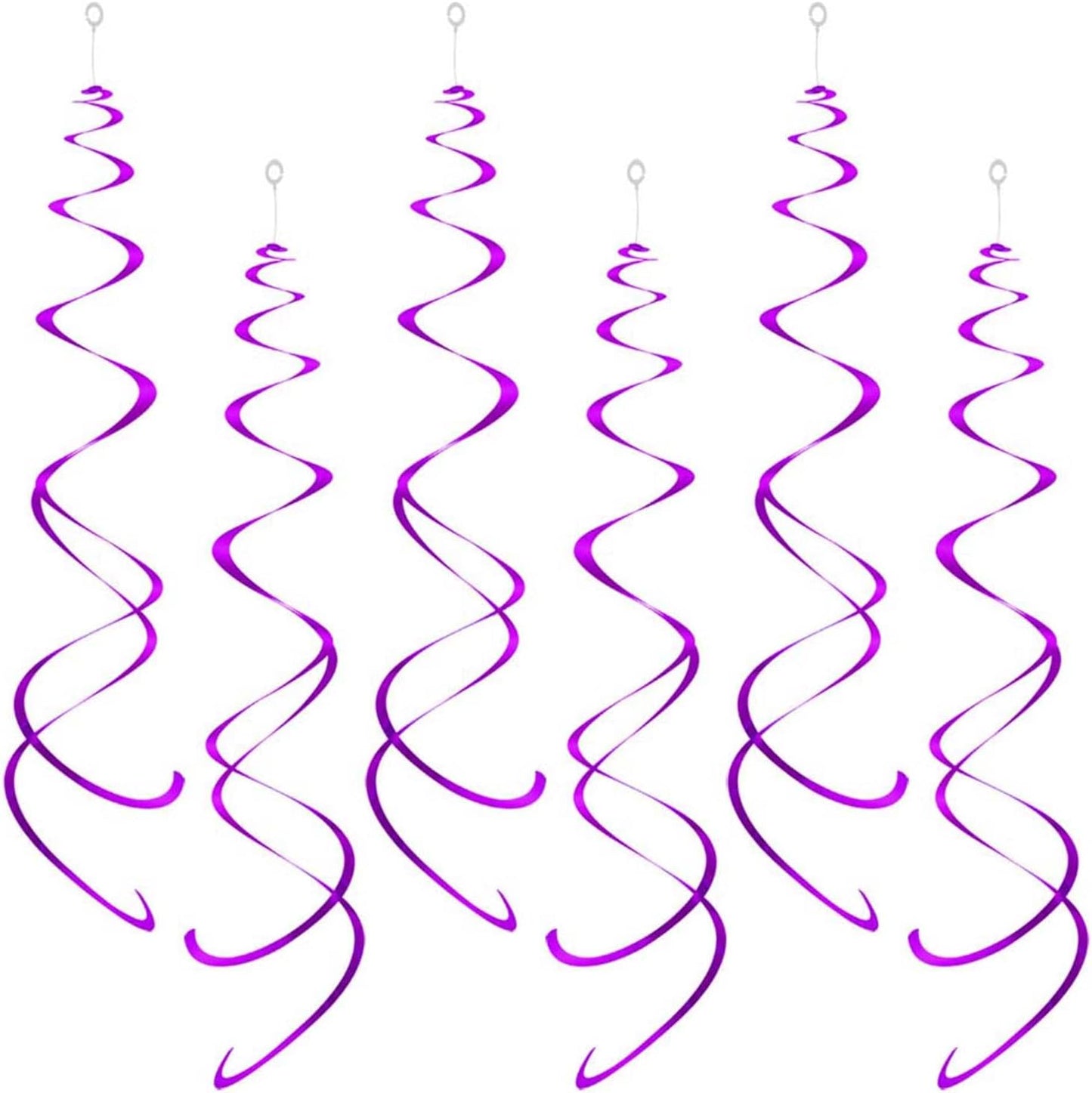 Party Swirl Decorations, Hanging Swirl for Ceiling Decorations, Purple, Pack of 30