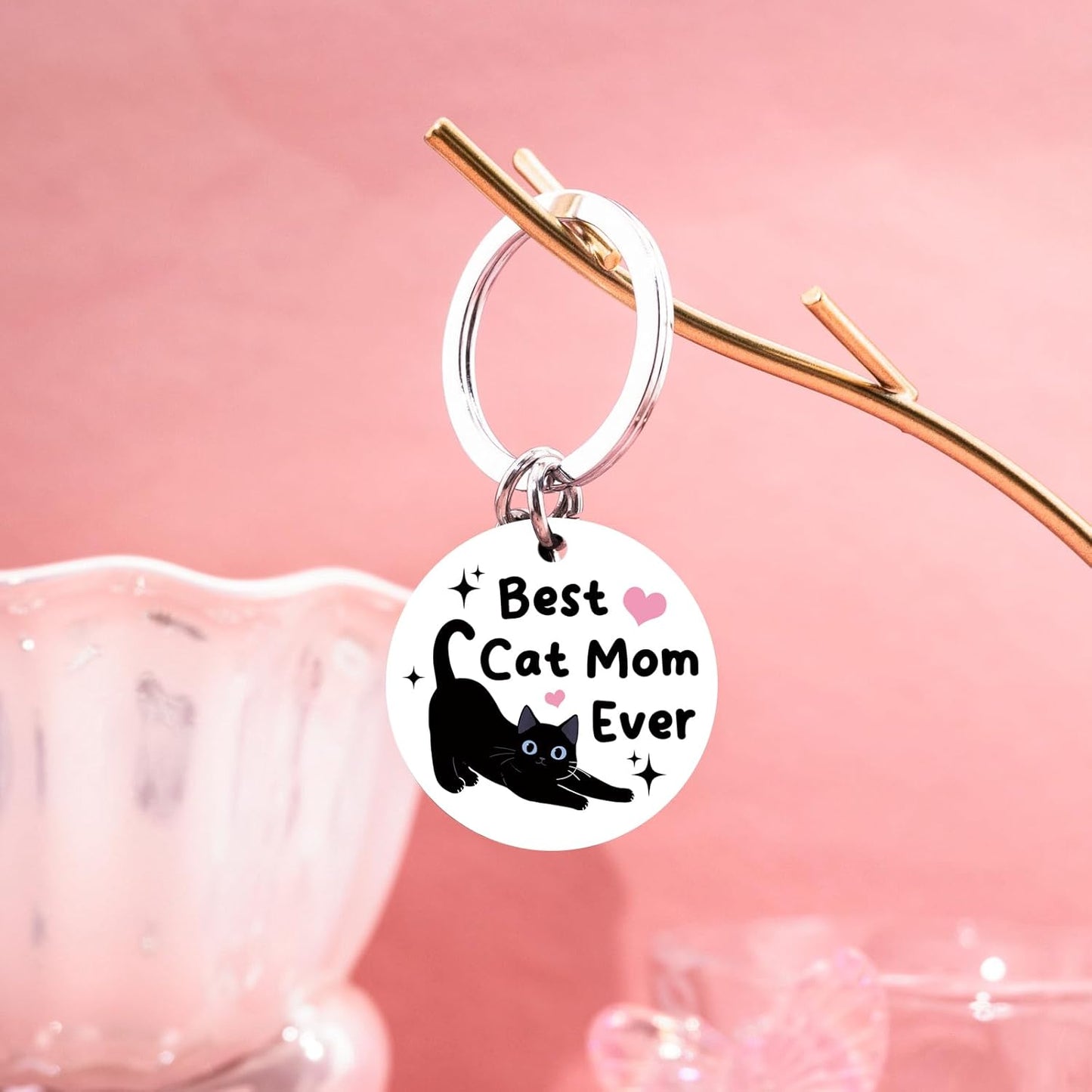 Cat Mom Gifts Cats Themed keychain Cats Lovers Gifts for Women