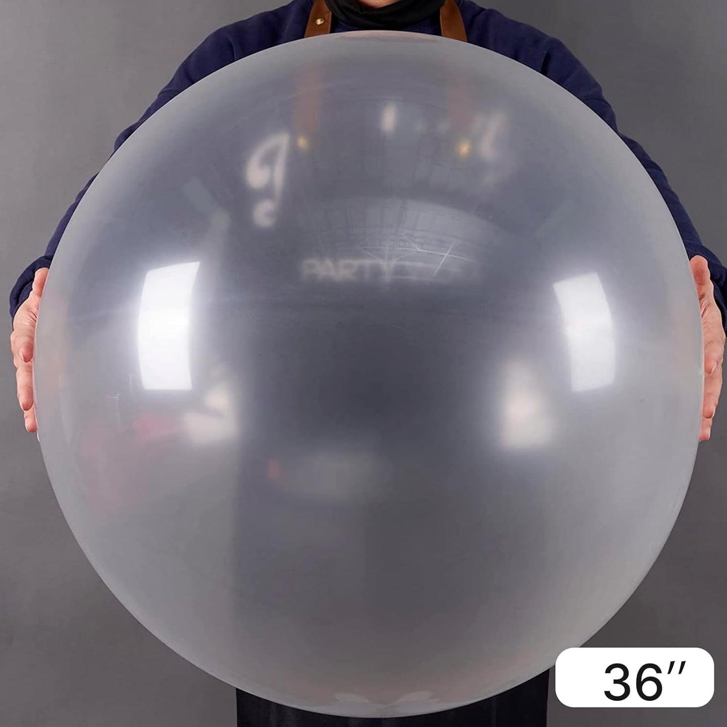 PartyWoo Clear Balloons 4 pcs 36 Inch Extra Large Big Jumbo Giant Transparent Bubble Latex Helium Balloons for Graduation Wedding Baby Shower Gender Reveal Birthday Party Decorations Clear-Y2