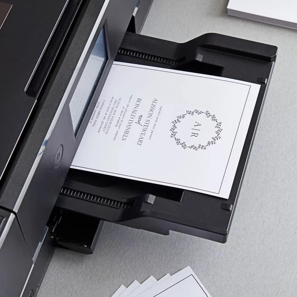 Reskid White Thick Paper Cardstock - 110 lb Card Stock (300 gsm) | 8.5 x 11 inch | 50 Sheets | Heavyweight Cover Stock for Business Cards, Art, Invitations, Stationery Printing (110lb)