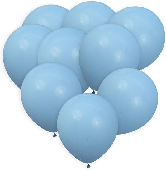 Light Blue Balloons 100 Pack, 12 Inch Latex Baby Blue Balloons, Balloon Pack For Birthdays, Weddings, Baby Showers, Holidays