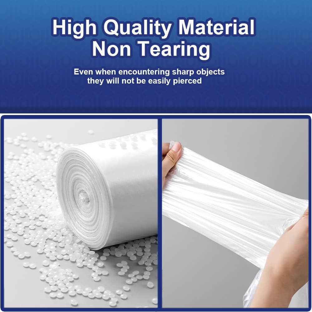 OKKEAI Small Trash Bags -1.2 Gallon Garbage Bags 5 Liter Trash Bags Wastebasket Liners for Bathroom,Office,Translucent,120 Counts Fit 5L 1.2,1.5,2Gal