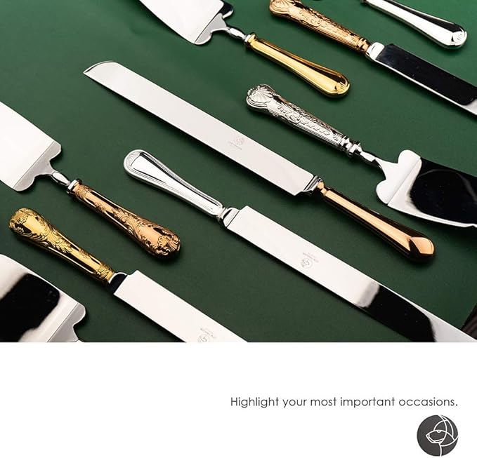 OTW PAVILION 2 Piece Wedding Cake Knife and Server Set,18/10 Stainless Steel Cake cutting Set Pie Server Cake Cutter Knife for Birthday,Anniversary,Holiday,Baby Shower,Party