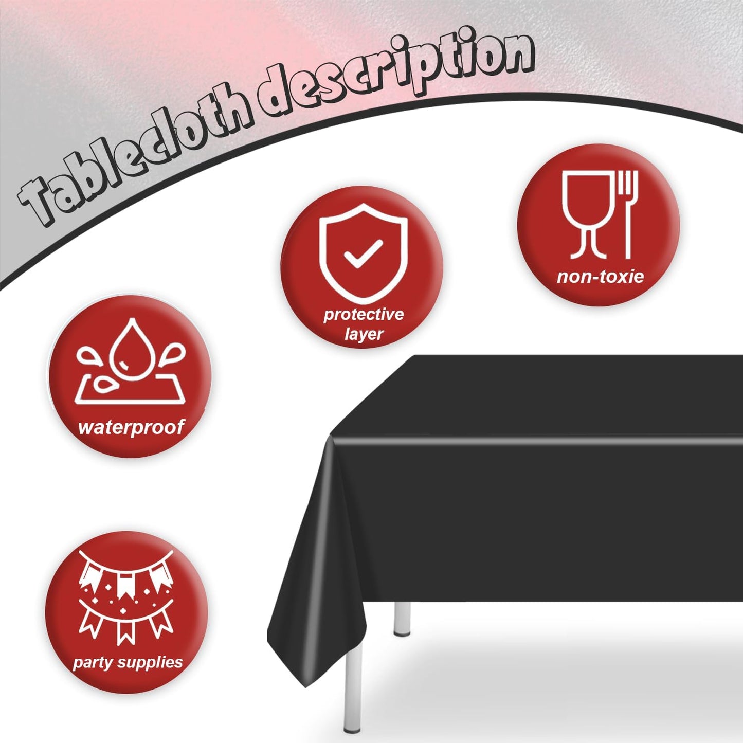 141pcs Retirement Party Decorations,Black Red Party disposable tableware Includes Dinner Plate Dessert Plate Paper Napkin Cup Knife Fork Straws Tablecloth Black Red Rose Gold Retirement Supplies set